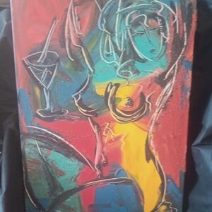 Abstract Canvas Art with Vibrant Colors